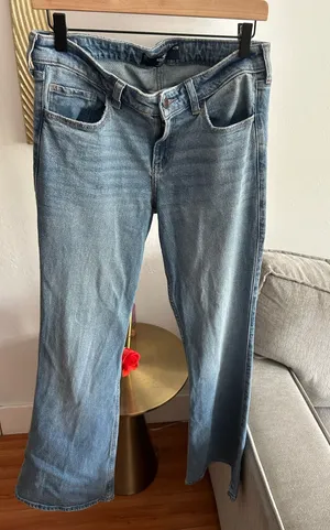 Vtg Hollister Y2K 90s Jeans Low Rise Blue 8R thumbnail 1