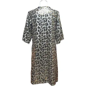 L&B Open Front Mid Length Kimono Leopard Sequin Small thumbnail 3