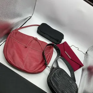 Tignanello‎ Bag, Debut Red Clutch, Croc Embossed Crossbody, Black Pouch thumbnail 9