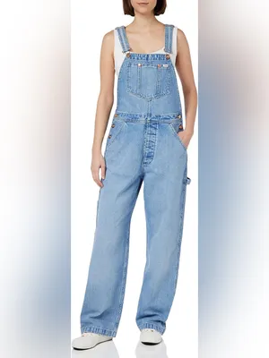 Wrangler Casey Jones Denim Western In Control Wide Leg Denim Overalls Size small thumbnail 3