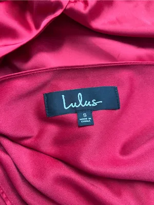 Lulus Prize Winning Red Satin Faux Wrap Bodysuit Size Small NWT thumbnail 11