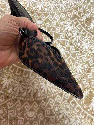 a new day Leopard Pointed Toe Slingback Heels - Brown/Black thumbnail 3