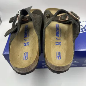 Birkenstock Arizona Mocca Brown Soft Footbed Suede Leather Women Sandals Size 10 thumbnail 7