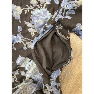 Free People Melrose Floral Maxi Dress Womens 4 Blue Bell Sleeve Boho thumbnail 6