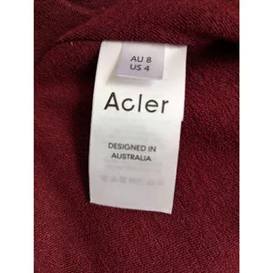 Acler Brighton twist jersey top in burgundy size US 4 thumbnail 5