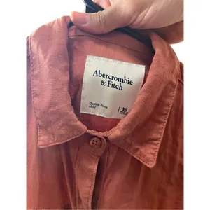Abercrombie & Fitch Rust Linen Blend‎ Utility Romper Size XS thumbnail 5