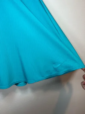 Nike Court Flouncy Tennis Skirt Skort Teal Blue Dri-Fit Shorts Lined Golf NEW XL thumbnail 3