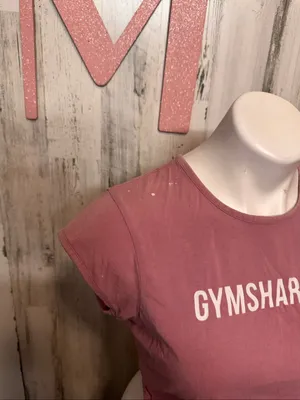 Gymshark Dusky Pink Cropped Short Sleeve Graphic Tee Womens Size Medium thumbnail 6