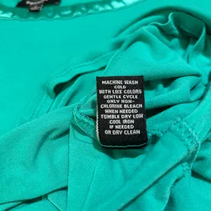 Premise Studio Teal Women's Top with satin neckline thumbnail 5