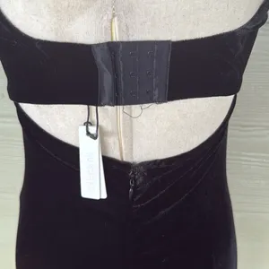 Rumored “Runaway” Black Velvet Midi Dress thumbnail 5