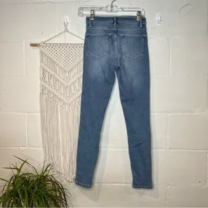 | women light wash le high skinny distressed denim jeans thumbnail 4