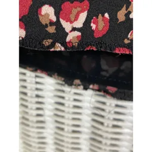 Gérard Darel Paris Black Floral Print Dress 44 Smocked Neckline‎ French Viscose thumbnail 8