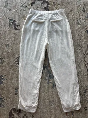 Abercrombie White Linen Pants thumbnail 3