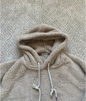 Crop cozy fleece hoodie thumbnail 7