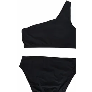 Tory Burch One Shoulder Bikini Top & High Waisted Bottoms Black Women's Size Sm thumbnail 4