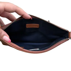 Brooks‎ Brothers Chain Strap Shoulder Bag Brown Caramel Leather Minimalist thumbnail 11