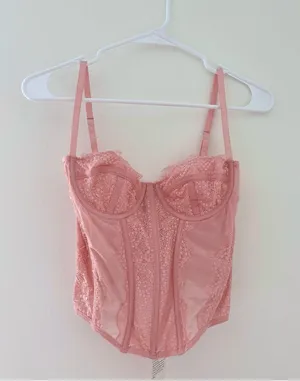 pink lace corset top thumbnail 2