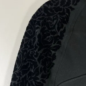 Lululemon‎ Women's Floral Flock Pullover Black Mock Neck Sweatshirt Back Size 10 thumbnail 5