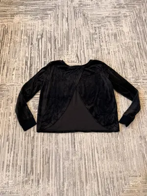 Victoria's Secret women's medium black/pink velour sweater thumbnail 6