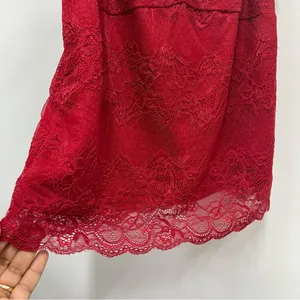 Madden Girl Lace Cami Top Size XL red Floral adjustable straps sexy camisole thumbnail 13