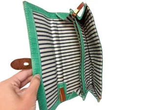 Madewell 1937 Accessories Green Suede Snakeskin Leather Wristlet Clutch Wallet thumbnail 4