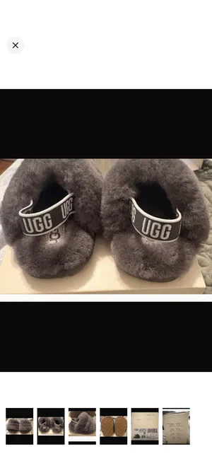 UGG I Fluff Yeah Slide - Charcoal Gray thumbnail 7