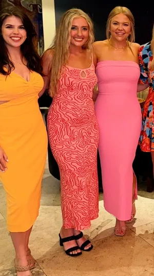 VICI Midi Pink And Red Printed Dress thumbnail 5