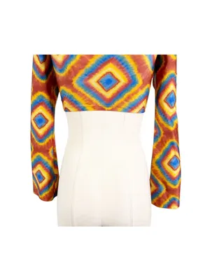 Farm Rio Cut out Flare Sleeve Crop Top Size P US XS thumbnail 8