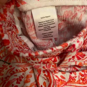 Talbots Pink & White Paisley Paperbag Tie-Waist Pull-On Shorts High Waist Summer thumbnail 6