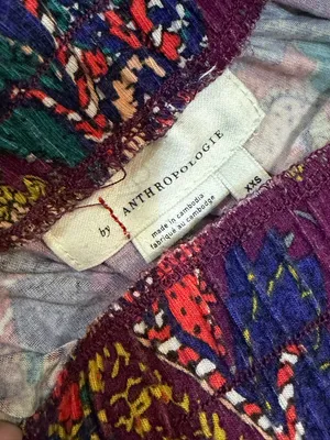Anthropologie Intimates Pullon Pants Wide Leg Paisley Print Gypsey Hippie XXS/XS thumbnail 3