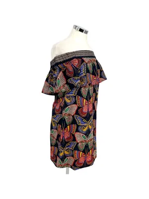 Trina Turk Resort Welton Butterfly Off-Shoulder Dress Multicolor Size Medium thumbnail 3