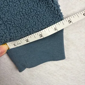 Abercrombie Fitch Sherpa Fleece Hoodie Kids 15/16 Blue Embroidered Winter Casual thumbnail 9
