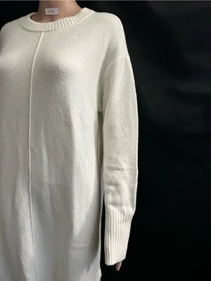 Haven Well Within Organic Cotton Elegant Cream Knit Sweater Dress NWT SM thumbnail 3