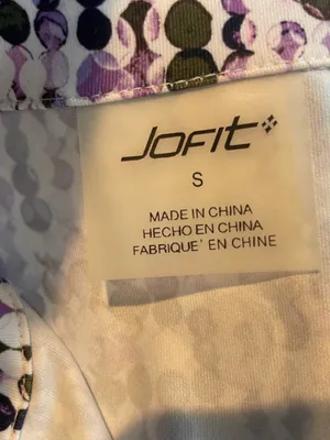 Jofit Quarter 1/4 Zip Golf Active Shirt Purple Pattern Sporty - Size S thumbnail 3