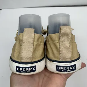 Sperry Size 9 Top‎ Sider Seacoast Tan Gold Lace Up Fashion Sneaker Shoes Women’s thumbnail 6