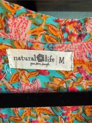NWT Natural Life Dara V-Neck Tunic Dress Boho Floral Tassel Mini Medium thumbnail 9