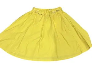 Zara Basic Women's XS Yellow Pleated Knee Length Skirt Casual thumbnail 1