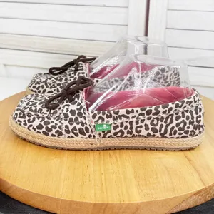 Sanuk Kariba Sidewalk Surfer‎ Leopard Print Espadrille Hemp Slip On Shoe 7 thumbnail 3