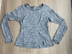 Lululemon Sweat Embrace Long Sleeve Grey thumbnail 1