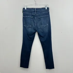 AGOLDE Size 28 High‎ Rise Ankle Crop Raw Hem Slim Straight Leg Denim Jeans thumbnail 6