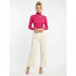 Banana Republic 100% Wool Pink Long Sleeve Ribbed Knit Turtleneck Sweater M thumbnail 5