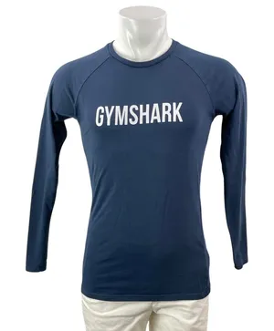Gymshark Apollo Women's Blue Long Sleeves Logo Print Crew Neck Tee T-shirt Top S thumbnail 1
