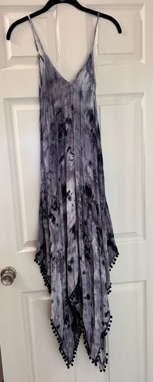 Tie Dye Midi Dress Purple thumbnail 1