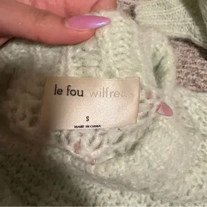 Aritzia Wilfred Le Fou Shimmy Sweater Ginger Mint Alpaca Wool Blend- Size Small thumbnail 7