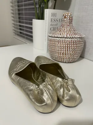 TORY BURCH gold smoking loafers metallic leather loafer shoes work career logo 7 thumbnail 7