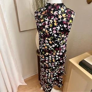 EQUIPMENT Femme Tira Sleeveless Floral Print Silk Dress‎ Asymmetrical Hem Size S thumbnail 7