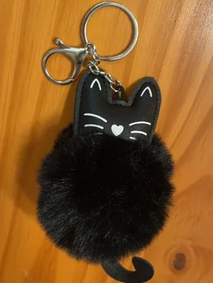 Plush ball Cat keychain thumbnail 3