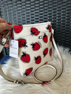 Coach Kitt Messenger Crossbody Bag With Strawberry Print thumbnail 2