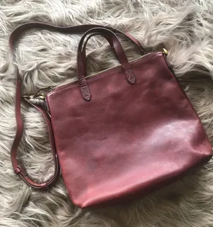 Madewell The Transport Tote Leather Purse Satchel thumbnail 2