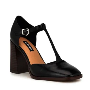 Nine West J Rett Mary Jane T Strap Block Heel Black Size 9 thumbnail 2